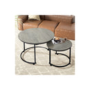 Round Nesting Coffee Wood Side Table
