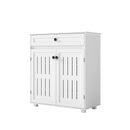 Shoe Cabinet Door Storage Rack Cupboard White