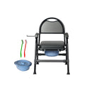 Shower Toilet Commode Chair Bedside Seat Black