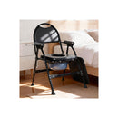 Shower Toilet Commode Chair Bedside Seat Black