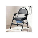 Shower Toilet Commode Chair Bedside Seat Black