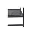 Side Table Sofa End Table Open Black