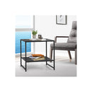 Side Table Sofa End Table Open Black
