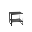 Side Table Sofa End Table Open Black