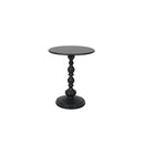 Side Table Vintage End Round Black