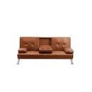Sofa Bed Adjustable Recliner Brown