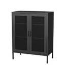 Storage Cabinet Steel Kitchen Black