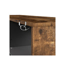 Tv Stand Cabinet Glass Display Storage Shelves