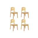 Rattan Dining Chair Wooden Kitchen Chair