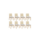 8X Cane Dining Chair Rattan Armless Seat