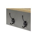 Coat Rack Wall Mounted Shelf 7 Double Hooks Storage
