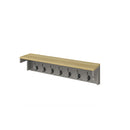 Coat Rack Wall Mounted Shelf 7 Double Hooks Storage