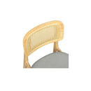 Dining Chair Wood Rattan Armless X4