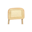 Dining Chair Wood Rattan Armless X4