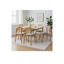 Dining Chair Wood Rattan Armless X6
