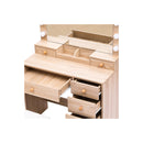 Led Dressing Table Stool Set 11 Bulbs Oak