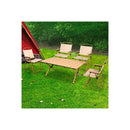 Folding Camping 1 Table And Chairs Set Oak