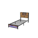Bed Frame Storage Headboard Industrial