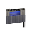 Bed Frame With Storage Headboard Rgb Led