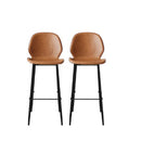 2X Bar Stool Barstools Counter Brown