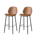 2X Bar Stool Barstools Counter Brown