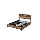 Bed Frame Rgb Led Mdf Board And Steel Queen
