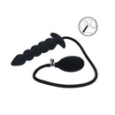 Levelz Beaded Inflatable Anal Plug Black