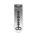 Levelz Beaded Silicone Anal Probe With Double Loop Black Anal Beads