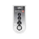 Levelz Beaded Silicone Anal Probe With Loop Black Beaded Anal Plug