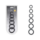 Levelz Classic Silicone Cock Rings Set Of 6 Sizes Black