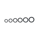 Levelz Classic Silicone Cock Rings Set Of 6 Sizes Black