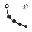Levelz Curved Silicone Black Anal Beads