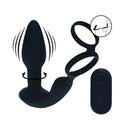 Levelz Dual Vibrating Prostate Stimulator With Cock Ring Black