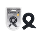 Levelz Pencil Liquid Silicone Cock Ring Black