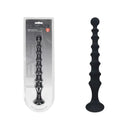 Levelz Ribbed Silicone Flared Anal Probe Black Anal Beads