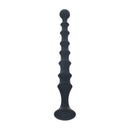 Levelz Ribbed Silicone Flared Anal Probe Black Anal Beads