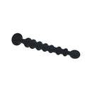 Levelz Ribbed Silicone Flared Anal Probe Black Anal Beads