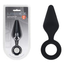 Levelz Silicone Anal Plug With Loop Black