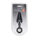 Levelz Silicone Anal Plug With Loop Black