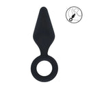 Levelz Silicone Anal Plug With Loop Black