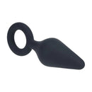 Levelz Silicone Anal Plug With Loop Black