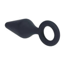Levelz Silicone Anal Plug With Loop Black