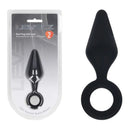 Levelz Silicone Anal Plug With Loop Black