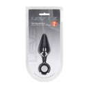 Levelz Silicone Anal Plug With Loop Black