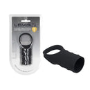 Levelz Silicone Cock Ring And Ribbed Sleeve Black