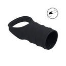 Levelz Silicone Cock Ring And Ribbed Sleeve Black