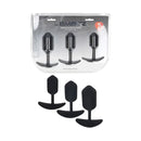 Levelz Silicone Weighted Anal Plug Training Set Black Set Of 3 Sizes