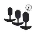 Levelz Silicone Weighted Anal Plug Training Set Black Set Of 3 Sizes