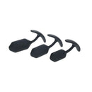 Levelz Silicone Weighted Anal Plug Training Set Black Set Of 3 Sizes