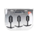 Levelz Silicone Weighted Anal Plug Training Set Black Set Of 3 Sizes